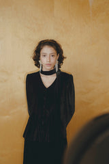 Cosmo velvet skirt_black
