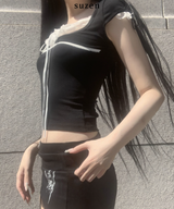 Dotoni Lace Ribbon Top