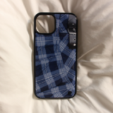 [MADE] Blue check Epoxy case