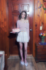 RABITA FUR CARDIGAN pink
