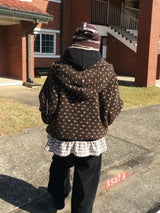 Dotty Pogle Quilted Hooded Zip-Up (3c)