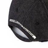 HALF LOGO  APPLIQUE BALLCAP
 - BLACK