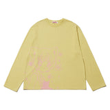 CAT GIRL & FLOWER LONG SLEEVE - LIGHT GREEN