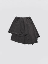 Unbalanced Lace Midi Skirt_Charcoal