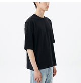オーバーフィットクールドライバックスリットスリーブTシャツ ブラック