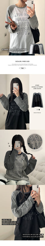 Tammy Stripe Nagrang long-sleeved T-shirt