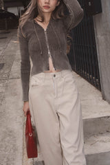 Vintage Zip Up Knit Top - 3 colours