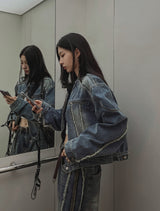Lundy Dekki Biker Denim Jacket