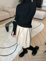Anna flared midi skirt