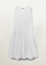 シアードVネックボリュームドレス (White)