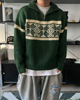 MR Nordic half-zip-up knit (3C)