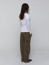 Cotton Leopard Pants_Beige
