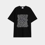 English lettering short sleeve t-shirt