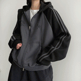 PM Raglan Coloring Fleece Hooded Zip-Up