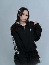 会場購入【葉月紗蘭】ハーフジップスウェット - ホワイト