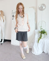 MORE BUTTON SLUB CAMI