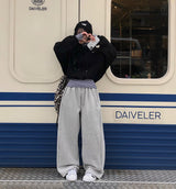 [BELLIDE MADE] 両面起毛 リッツスリット ラインワイドトレーニングパンツ