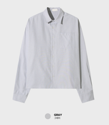 Eco Plain Oxford Cropped Overfit Shirt