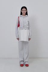 KIRSH PLAIN SEMI WIDE PANTS [MELANGE GRAY]