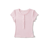 Lora Button Slim Tee