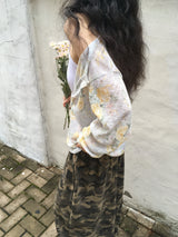 Flower Button T-shirt