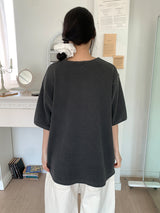 ワッフルボタンオーバーサイズTシャツ (3C)