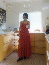WAFER CHECK MAXI DRESS