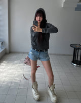 Pigment Dekki Pocket V-Neck Hoodie