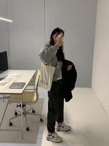 [MADE] Stern hip crop two-way hood zip-up -basic