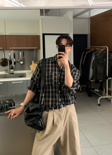 リバーワンポケットバックルチェックシャツ