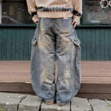 デロンカーゴワイドデニムパンツ