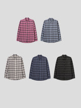 LMNリニューサマーオーバーサイズフィットチェックシャツ (5 colors)
