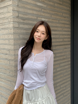 SR Henry Neck Slim Rib T-Shirt (4color)
