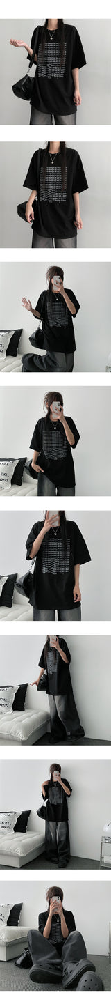 Bigroレタリング半袖Tシャツ