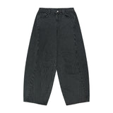 ストラクチャーカーブドチノパンツ - ネイビー