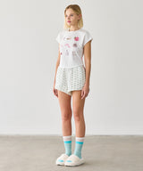 GRAPHIC CROP T WHITE