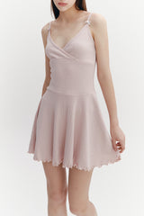 Wave Flare Dress Pink