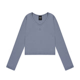 LOGO STITCH V-NECK LONG SLEEVE