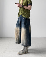 Enta Double Knee Bermuda Denim