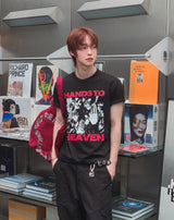 ヘブン グラフィック レタリング ショートスリーブ Tシャツ