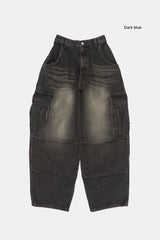Kilcar half banding cargo denim pants