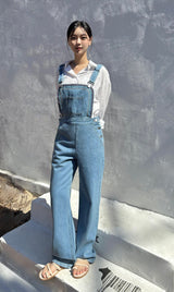 EMBROIDERY OVERALL DENIM PANTS code 25011