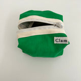 Clam round pouch _ Vivid green