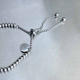 Minimalist Silver Glow Bead Bracelet