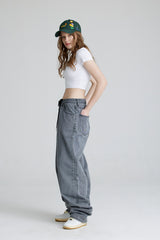CARPENTER LOOSEFIT DENIM PANTS GRAY