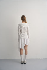 イージーレイヤードカットスカート-WHITE