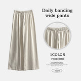 Teens banding firm コットンアイボリーワイドパンツ