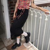 Motzel D-Ring Capri Denim Bermuda Pants