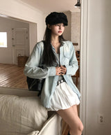 Icy Western Pocket Denim Shirt