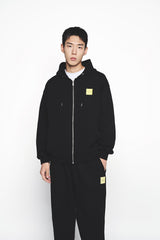 25SS BOX BASIC LOGO HOODIE ZIP UP BLACK